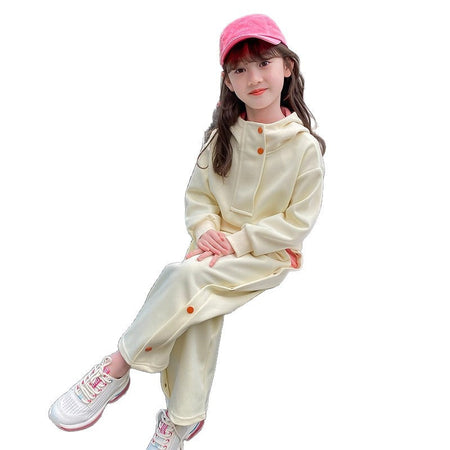 Girls Stand Collar Sweatshirt Set – Spring Autumn Outfit – Outfit Sets – Image 5