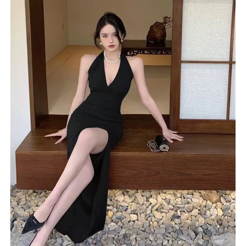 White Sexy Side Slit Bodycon Dress Women Summer Elegant