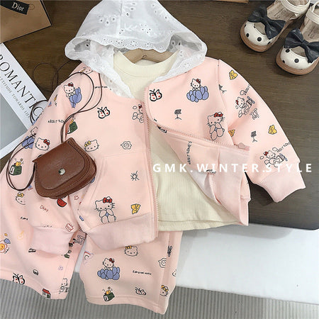 Baby Girl Hooded Set – Spring Autumn Outfit Suit – Outfit Sets – Image 3