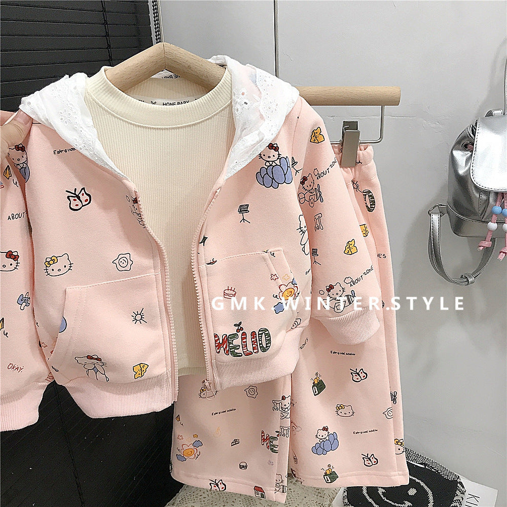 Baby Girl Hooded Set – Spring Autumn Outfit Suit – Outfit Sets – Image 4