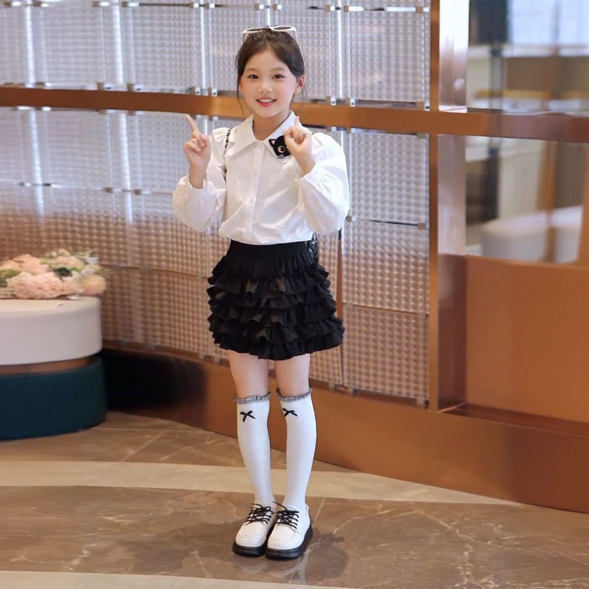Girls Polo Skirt Set – Spring Autumn Outfit Suit – Outfit Sets – Image 2