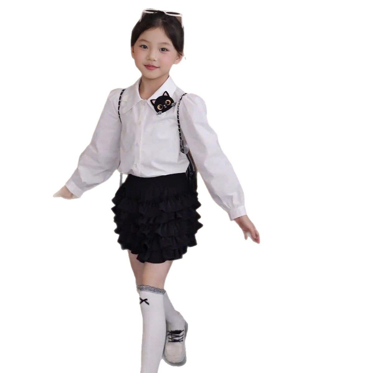 Girls Polo Skirt Set – Spring Autumn Outfit Suit – Outfit Sets – Image 5