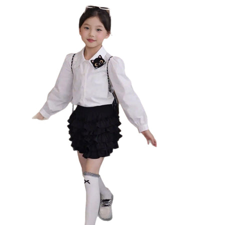 Girls Polo Skirt Set – Spring Autumn Outfit Suit – Outfit Sets – Image 5