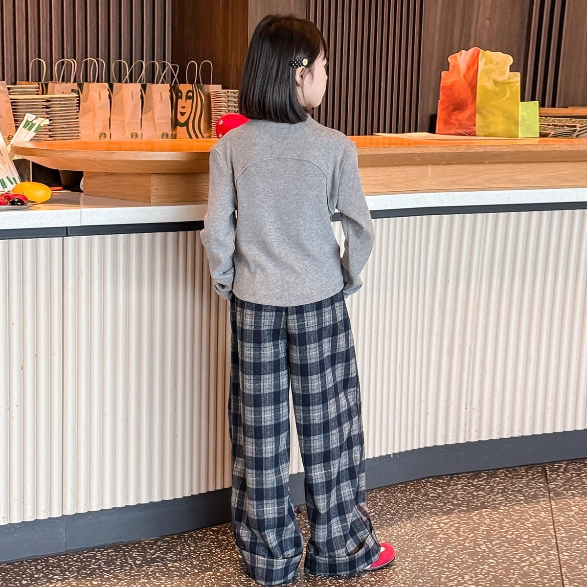 Girls Plaid Zipper Set – Spring Autumn Outfit – Outfit Sets – Image 3