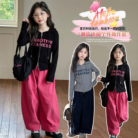 Girls Cargo Set – Spring Autumn Sweatshirt Outfit – Outfit Sets – Image 2