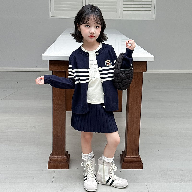 Girls Pleated Skirt Set – Winter Korean Outfit – Baby & Children's Outfits – Image 3
