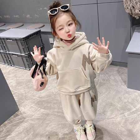 Girls Fleece Hoodie Set – Winter Tracksuit Outfit – Baby & Children's Outfits – Image 3