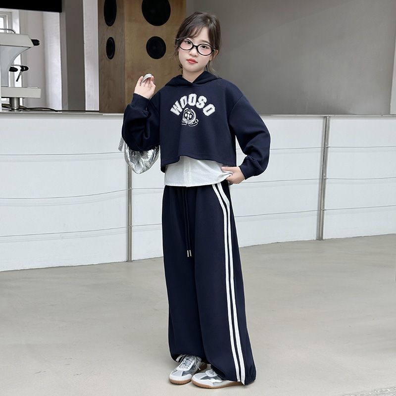 Girls Wide-Leg Set – Autumn Sweatshirt Outfit Suit – Baby & Children's Outfits – Image 4