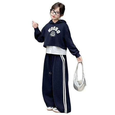 Girls Wide-Leg Set – Autumn Sweatshirt Outfit Suit – Baby & Children's Outfits – Image 5