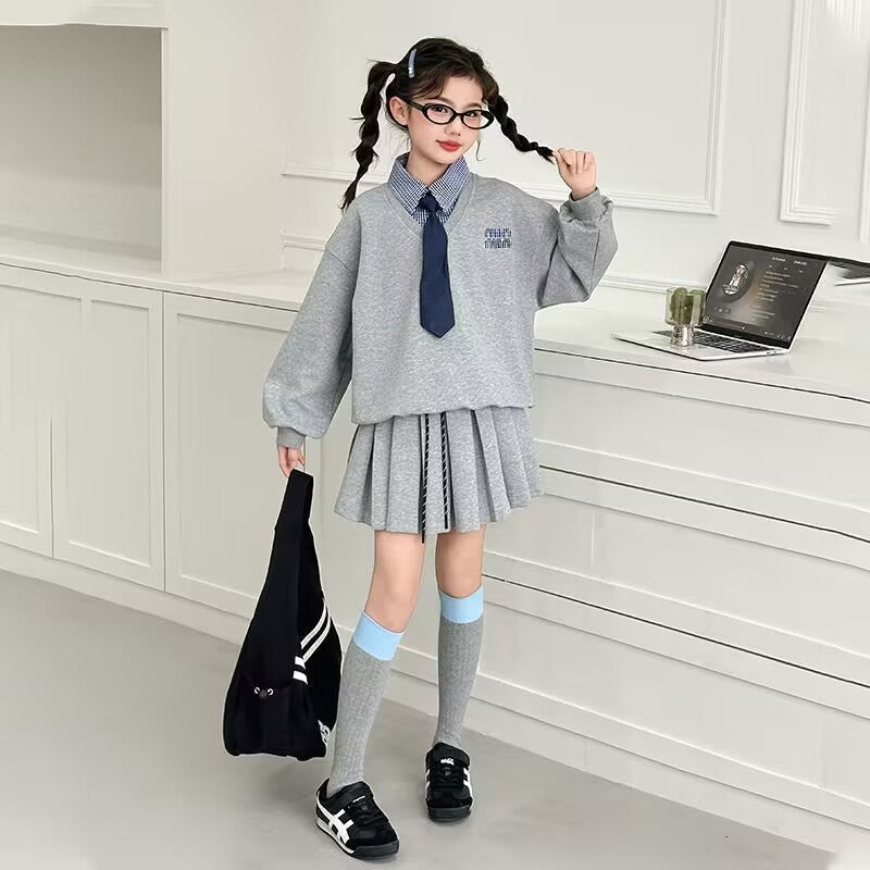 Girls Lapel Skirt Set – Spring Autumn Outfit Suit – Baby & Children's Outfits – Image 4