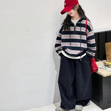 Girls Striped Sweatshirt Set – Autumn Outfit Trendy – Baby & Children's Outfits – Image 2