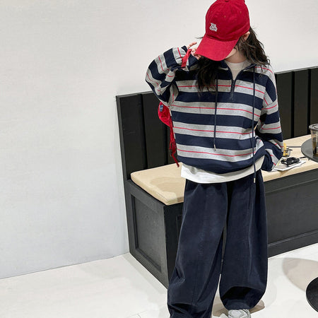 Girls Striped Sweatshirt Set – Autumn Outfit Trendy – Baby & Children's Outfits – Image 4