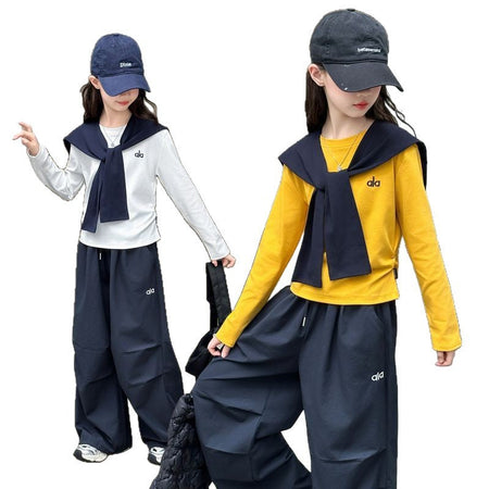 Girls Patchwork Cargo Pants Two-Piece Set – Baby & Children's Outfits – Image 5