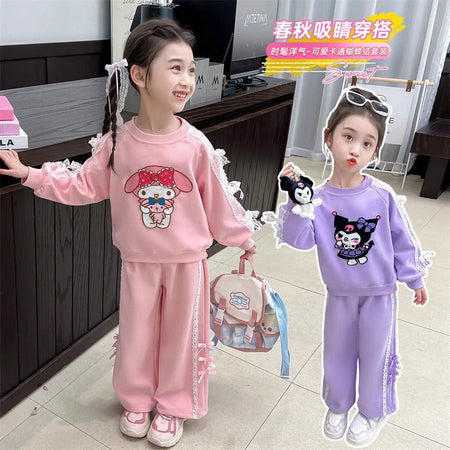 Baby Girl Korean Bow Two-Piece Set Spring Autumn – Baby & Children's Outfits – Image 1