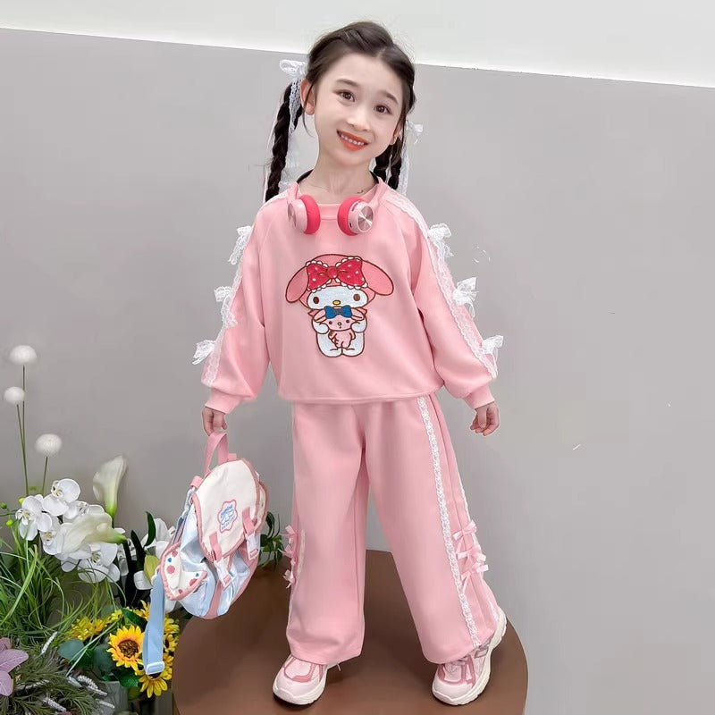 Baby Girl Korean Bow Two-Piece Set Spring Autumn – Baby & Children's Outfits – Image 3