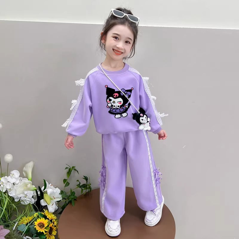 Baby Girl Korean Bow Two-Piece Set Spring Autumn – Baby & Children's Outfits – Image 4