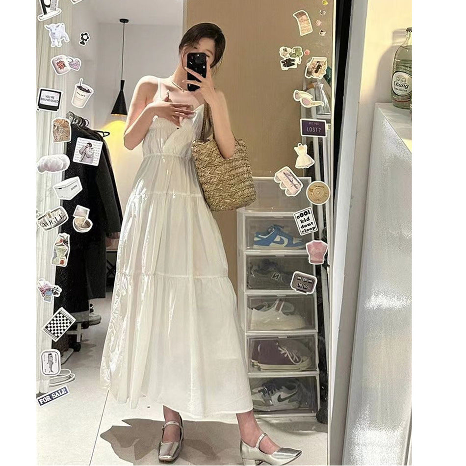 White French Fairy Slip Skirt Dress Women Summer 2025