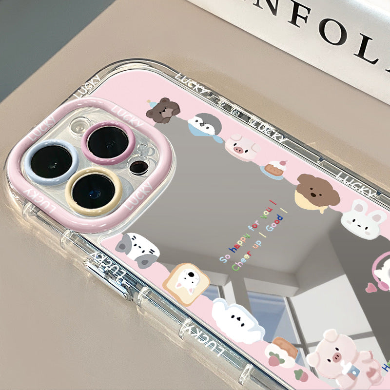 iPhone Airbag Anti-Fall Mirror Case 11 12 13 14 17 Pro