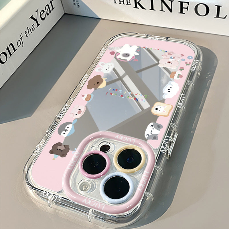 iPhone Airbag Anti-Fall Mirror Case 11 12 13 14 17 Pro