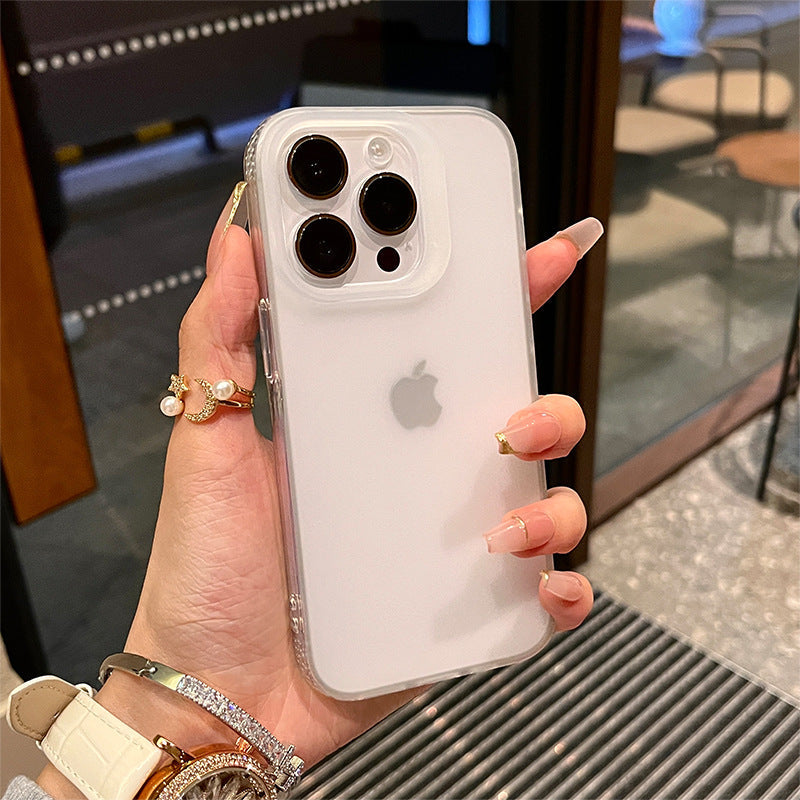 iPhone Matte Transparent Case 11 12 14 16 17 Pro XR