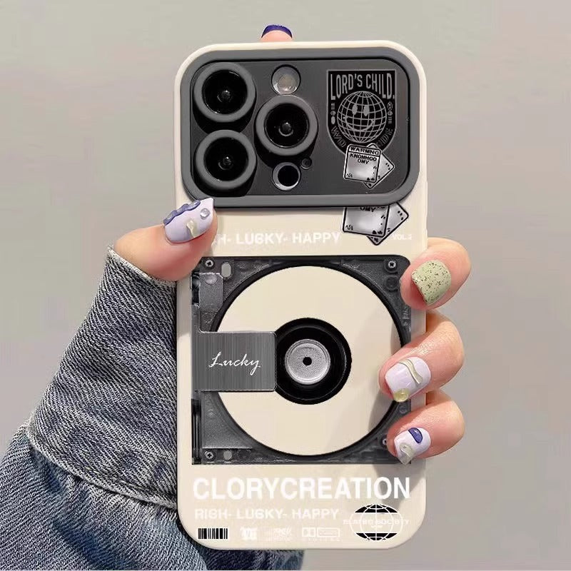 iPhone CD Record Retro Case 11 12 13 14 15 17 Pro Max