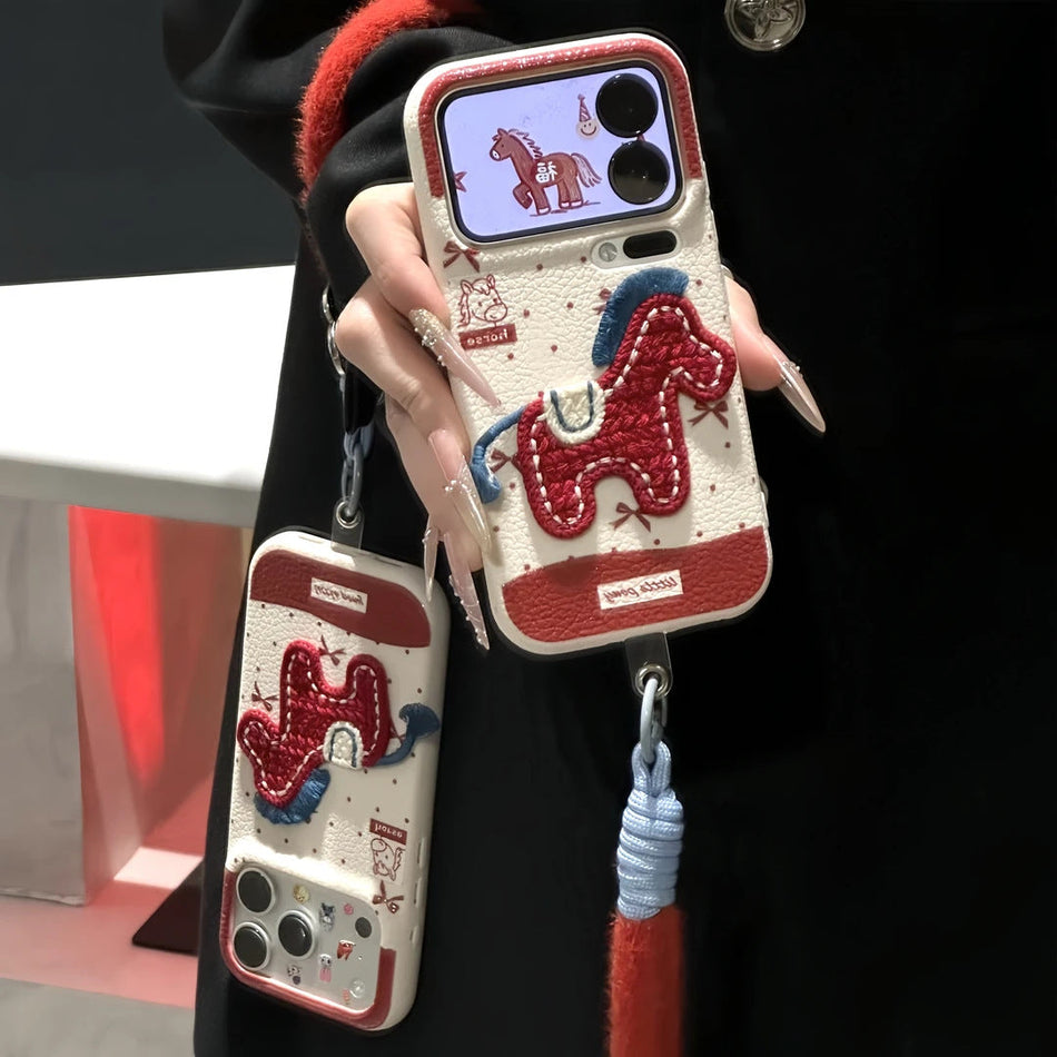Vivo Pony Embroidered Phone Case S30 Y500 iQOO X300