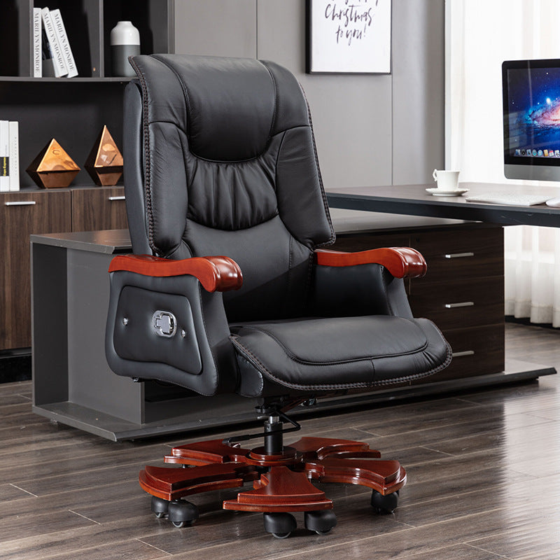 Presidential Cowhide Executive Chair - Premium Reclining Business