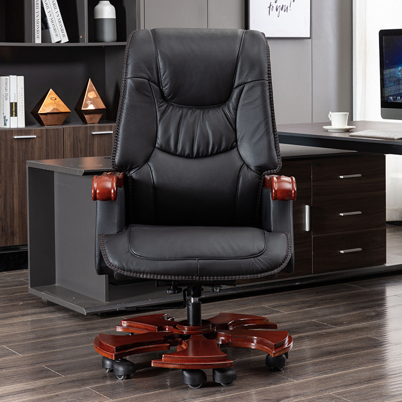Presidential Cowhide Executive Chair - Premium Reclining Business