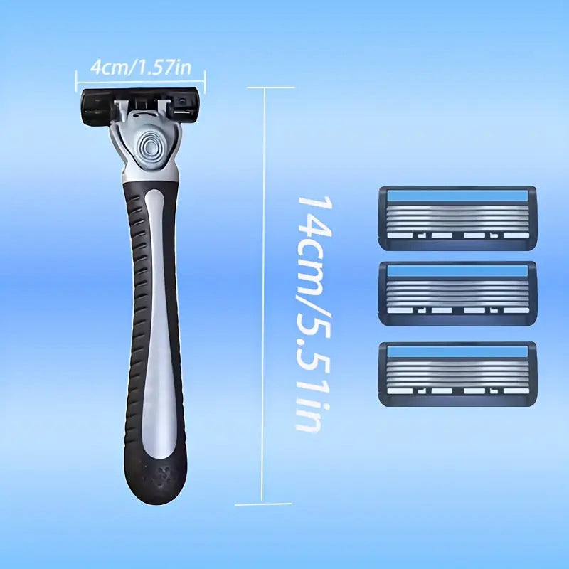 Men’s 6-Layer Razor – Stainless Steel Professional Shaver