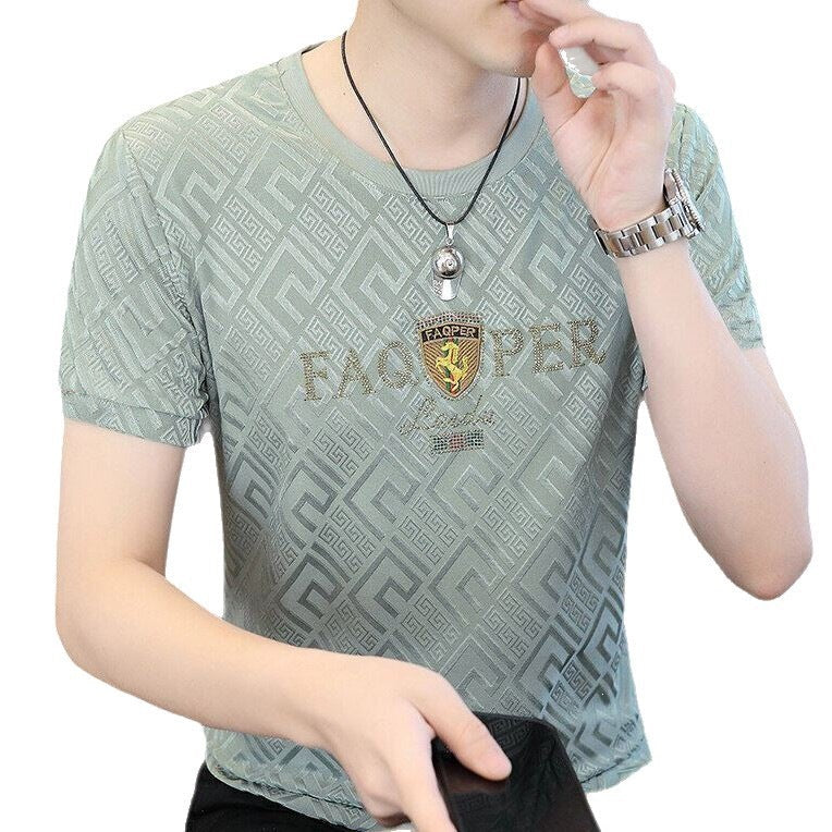 Men’s Black Ice Silk T-Shirt – Quick Dry & Cool