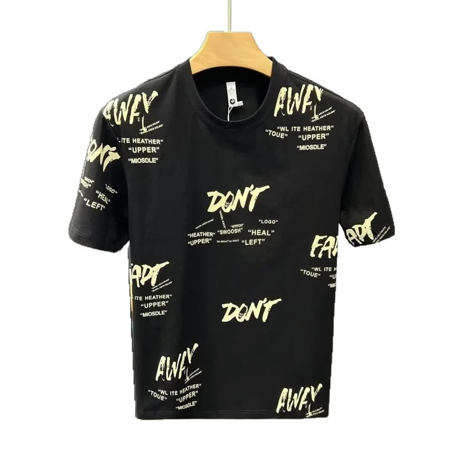 Men’s Cartoon Loose T-Shirt – Hong Kong Style 2026