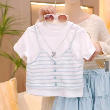 Girls Princess T-Shirt & Skirt Summer Set – Baby & Children's Outfits – Image 2