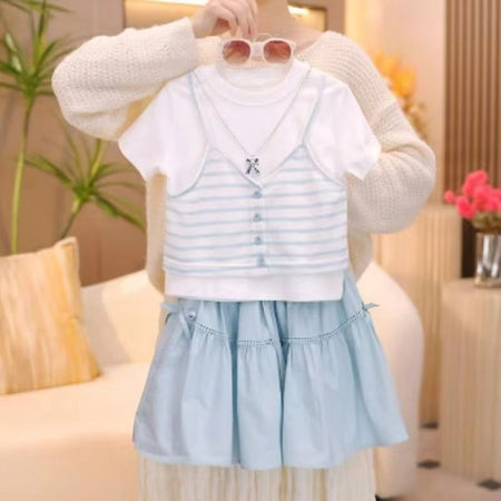 Girls Princess T-Shirt & Skirt Summer Set – Baby & Children's Outfits – Image 3