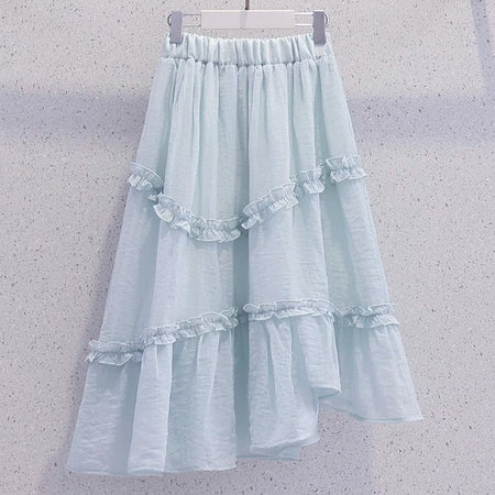 Girls Lace Skirt Two-Piece Summer Outfit Set – Baby & Children's Outfits – Image 3