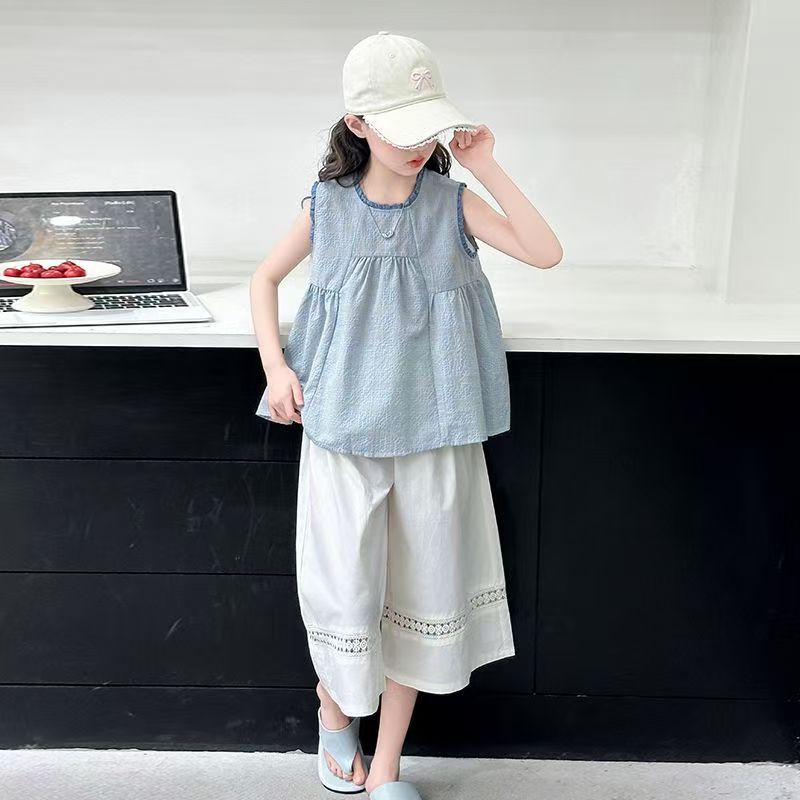 Girls Lace Sleeveless Princess Two-Piece Set – Baby & Children's Outfits – Image 4