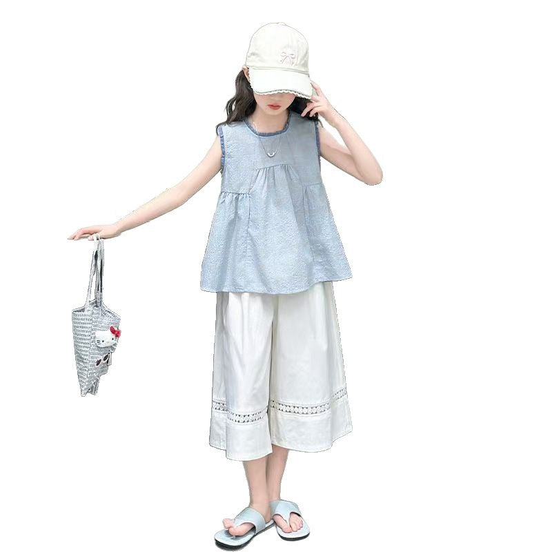 Girls Lace Sleeveless Princess Two-Piece Set – Baby & Children's Outfits – Image 5