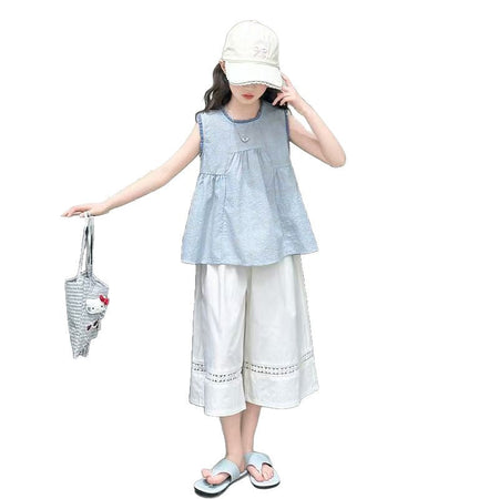Girls Lace Sleeveless Princess Two-Piece Set – Baby & Children's Outfits – Image 5
