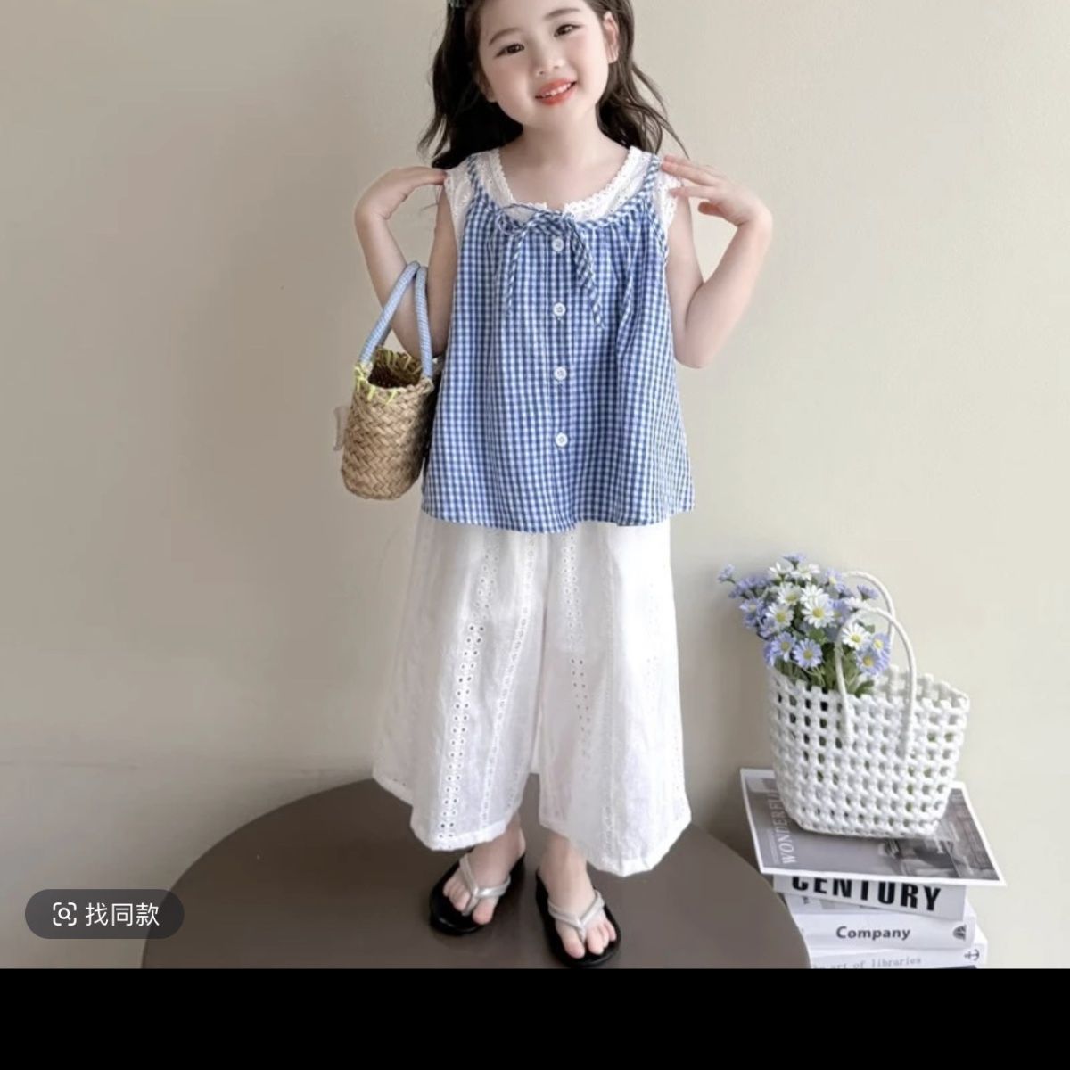 Girls Korean Style Plaid Two-Piece Set – Baby & Children's Outfits – Image 4