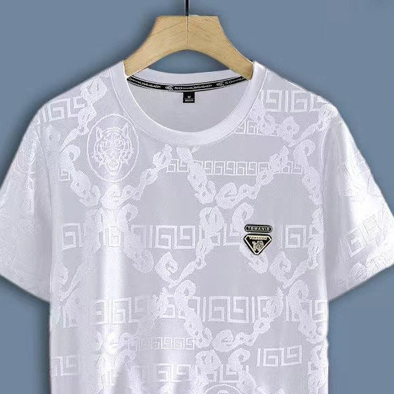 Men’s Ice Silk Mesh T-Shirt – Stretchy & Quick Dry