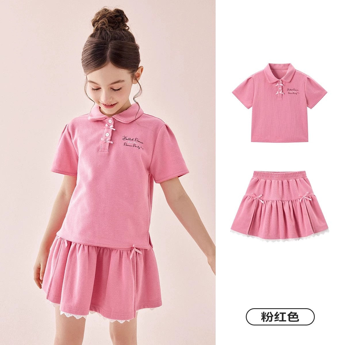 Girls Bow Skirt Two-Piece Summer Set – Baby & Children's Outfits – Image 2