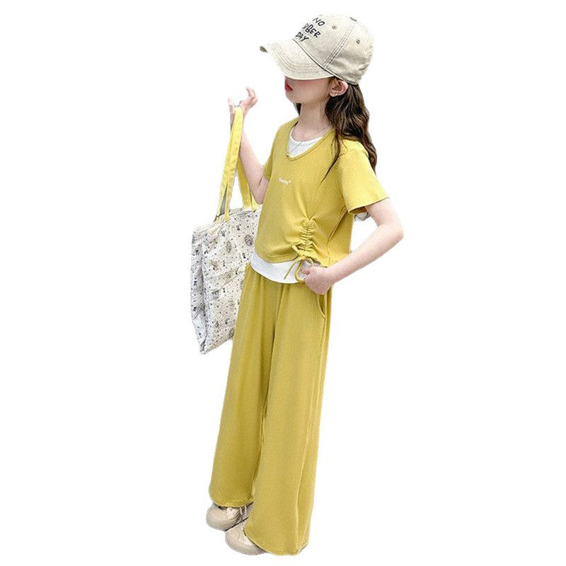 Girls Sports Two-Piece Wide-Leg Summer Set – Baby & Children's Outfits – Image 5