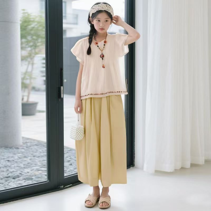 Girls Korean Yamamoto Pants Two-Piece Set – Baby & Children's Outfits – Image 2