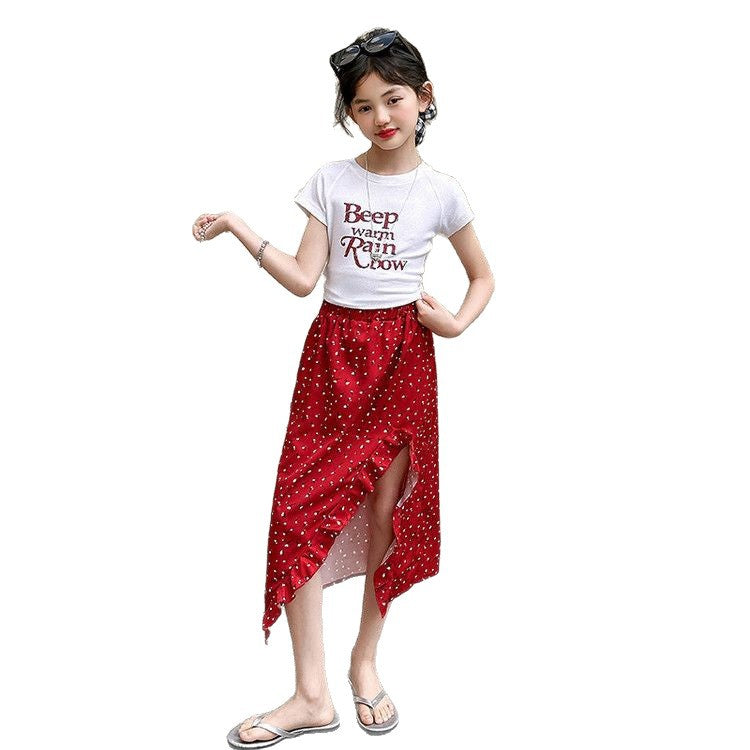 Girls Floral Ruffle Lace Summer Two-Piece Set – Baby & Children's Outfits – Image 5