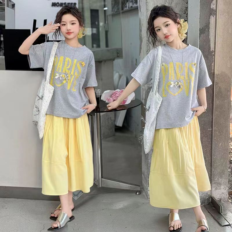 Girls Korean Printed Skirt Summer Two-Piece Set – Baby & Children's Outfits – Image 4