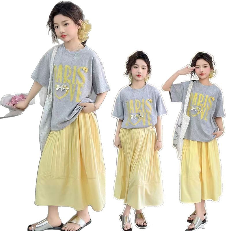 Girls Korean Printed Skirt Summer Two-Piece Set – Baby & Children's Outfits – Image 5