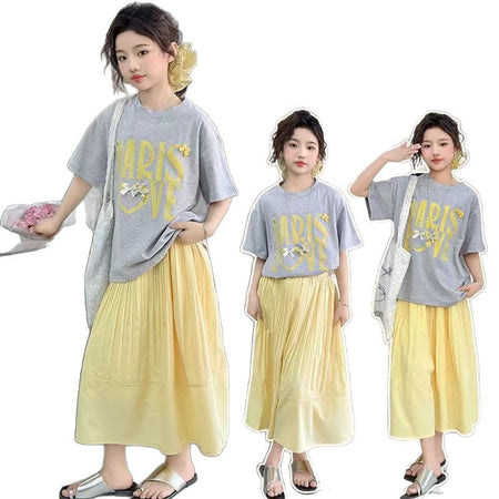 Girls Korean Printed Skirt Summer Two-Piece Set – Baby & Children's Outfits – Image 5