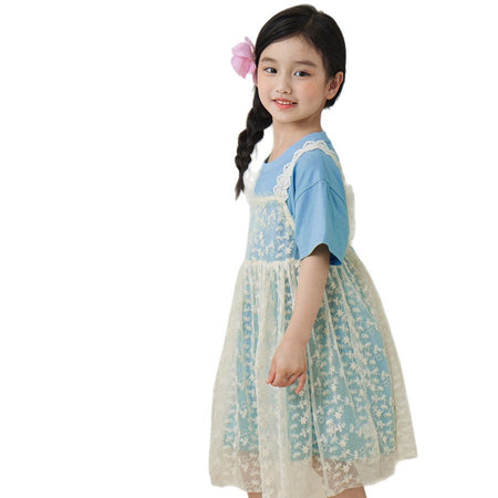 Girls Lace Princess Two-Piece Summer Dress Set – Baby & Children's Outfits – Image 5