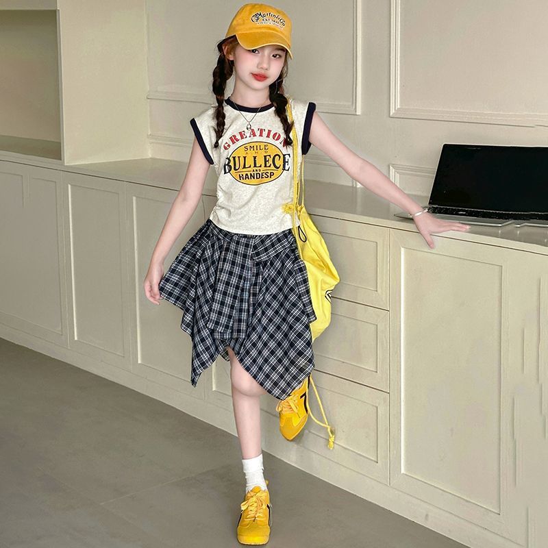Girls Color-Block Skirt Sleeveless Summer Set – Baby & Children's Outfits – Image 4