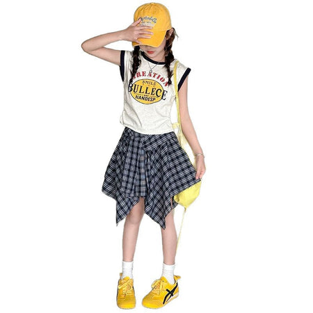Girls Color-Block Skirt Sleeveless Summer Set – Baby & Children's Outfits – Image 5