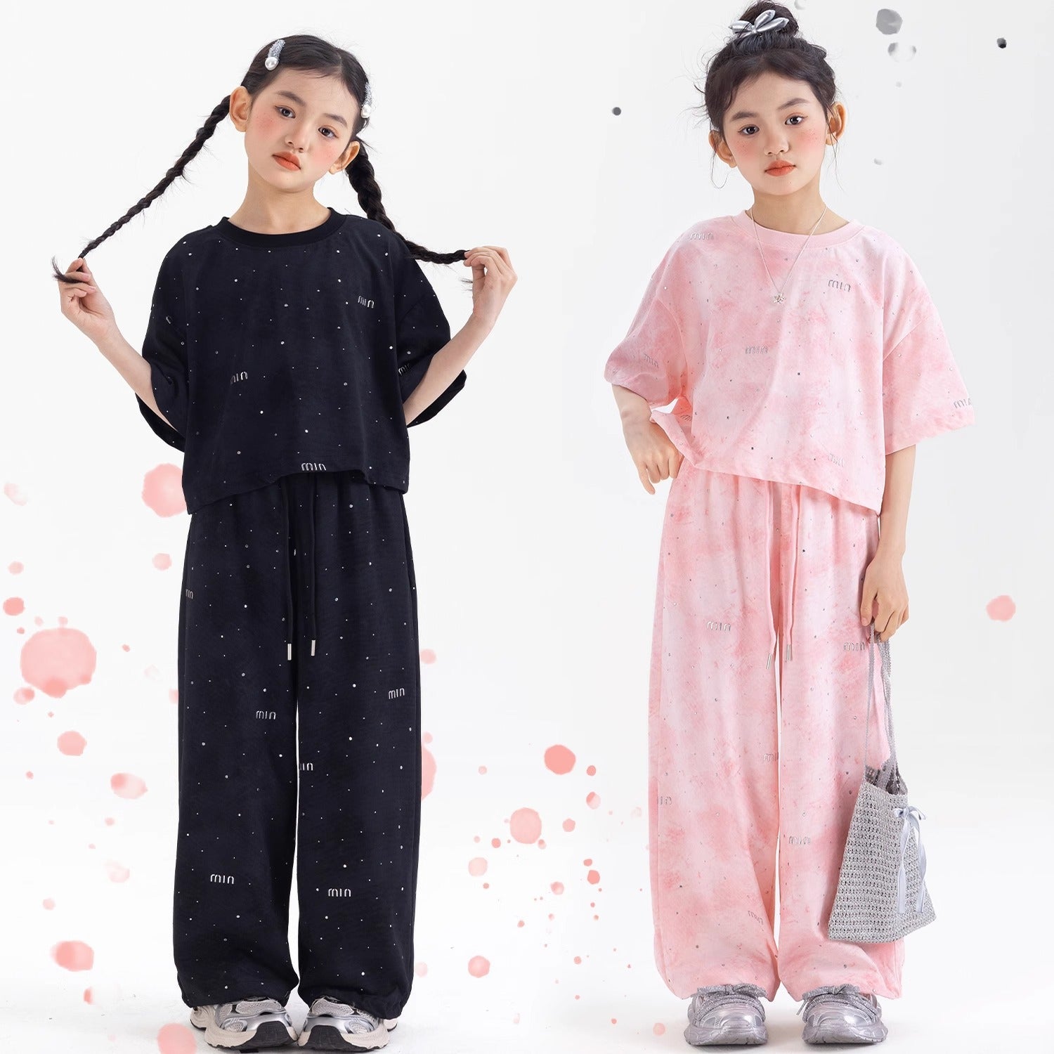 Girls Tie-Dye Pants Summer Two-Piece Set – Baby & Children's Outfits – Image 1